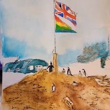 South pole painting