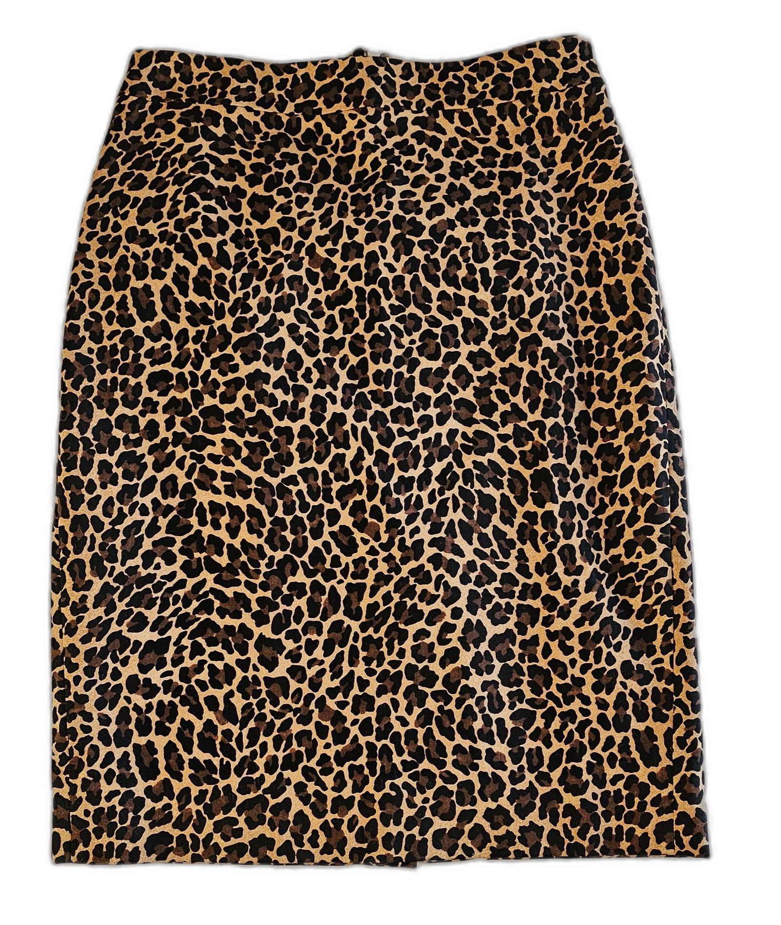 J Crew size 0P Leopard Print Pencil Skirt