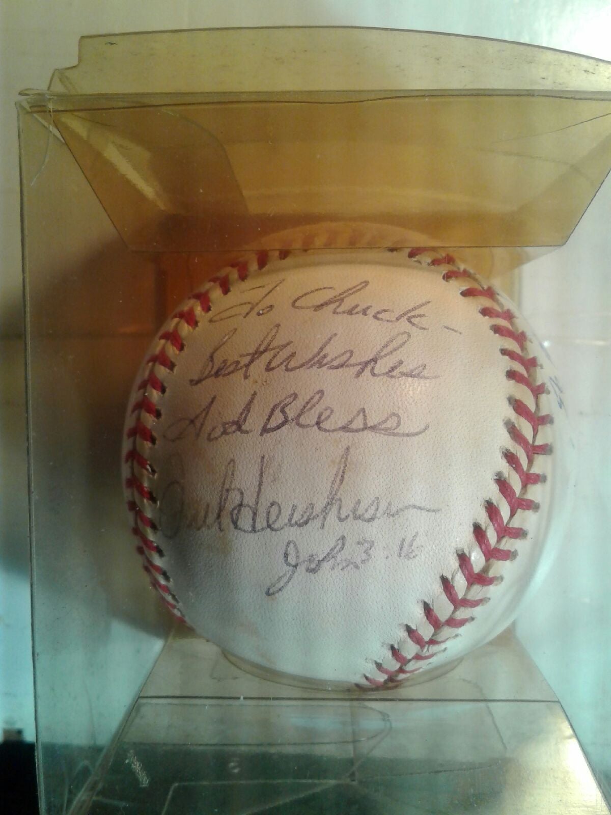 Signed Baseball 1995 Indians Dave Winfield & Orel Hershiser