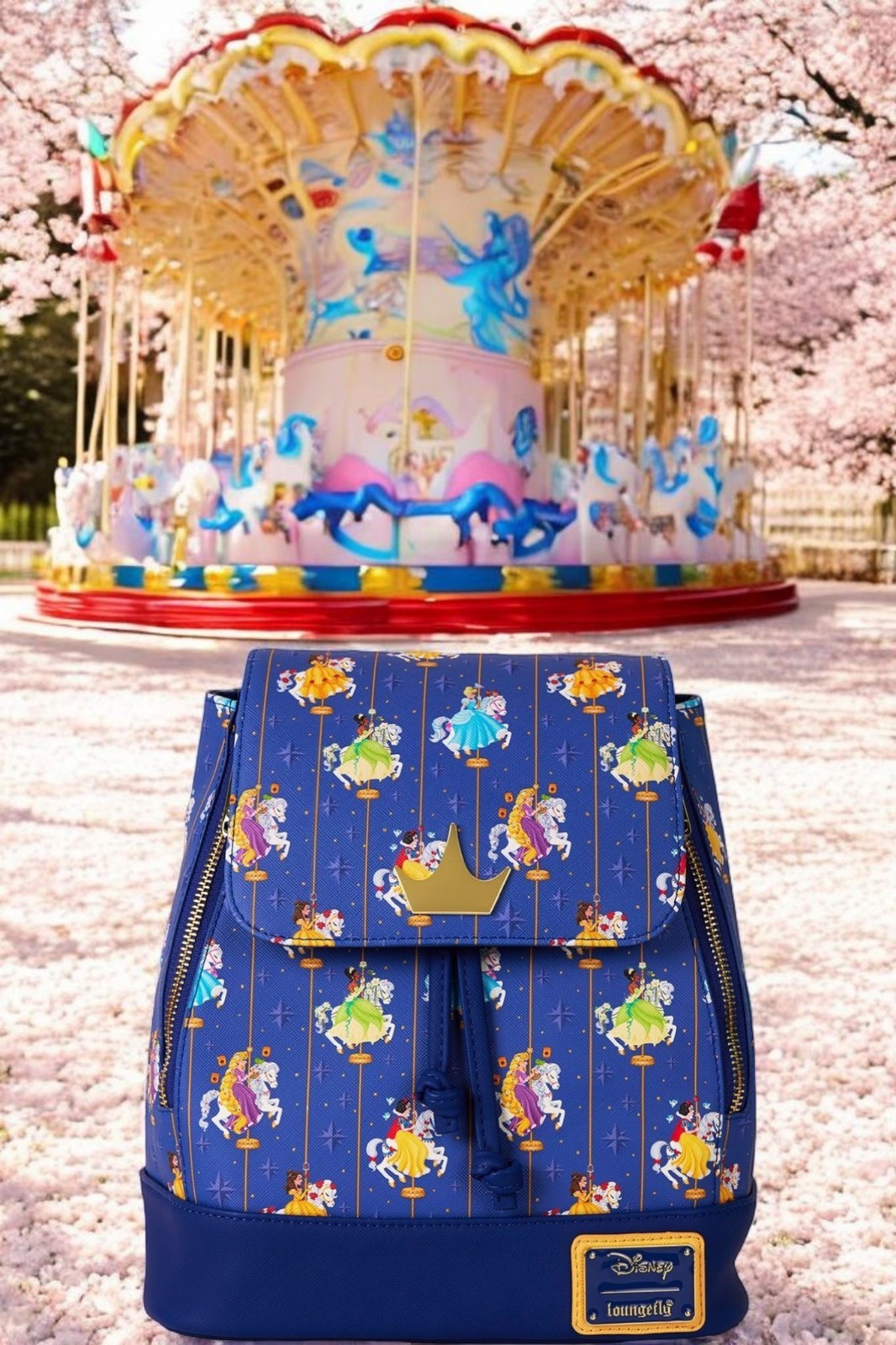 Loungefly Disney Princess and Sidekicks Carousel Backpack