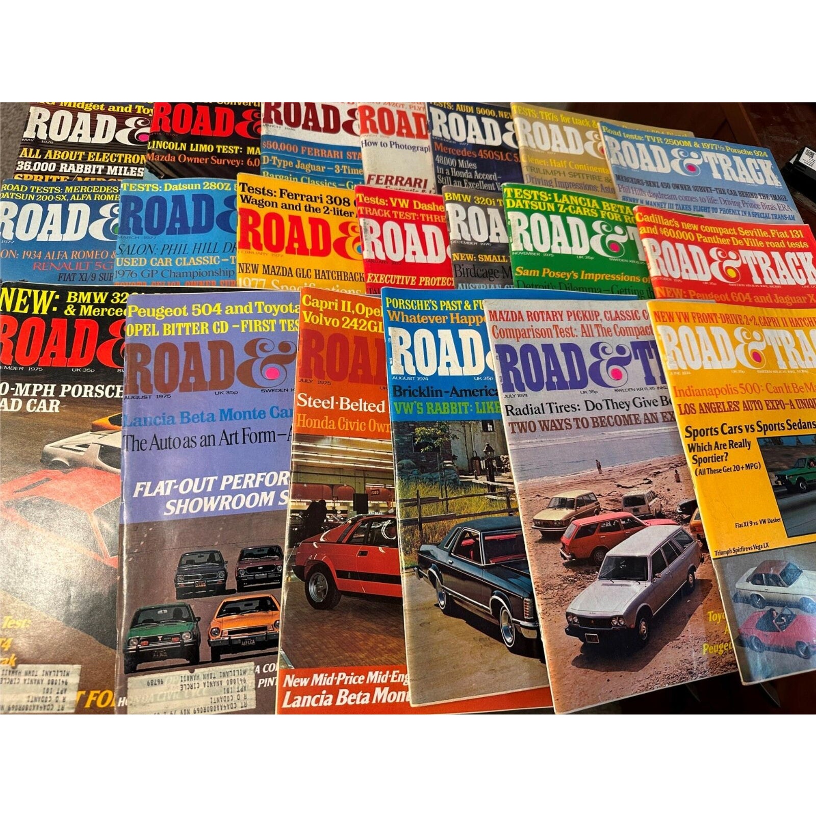 Road & Track Magazine 1970's 20 Different Sports Car Magazine Lot 23