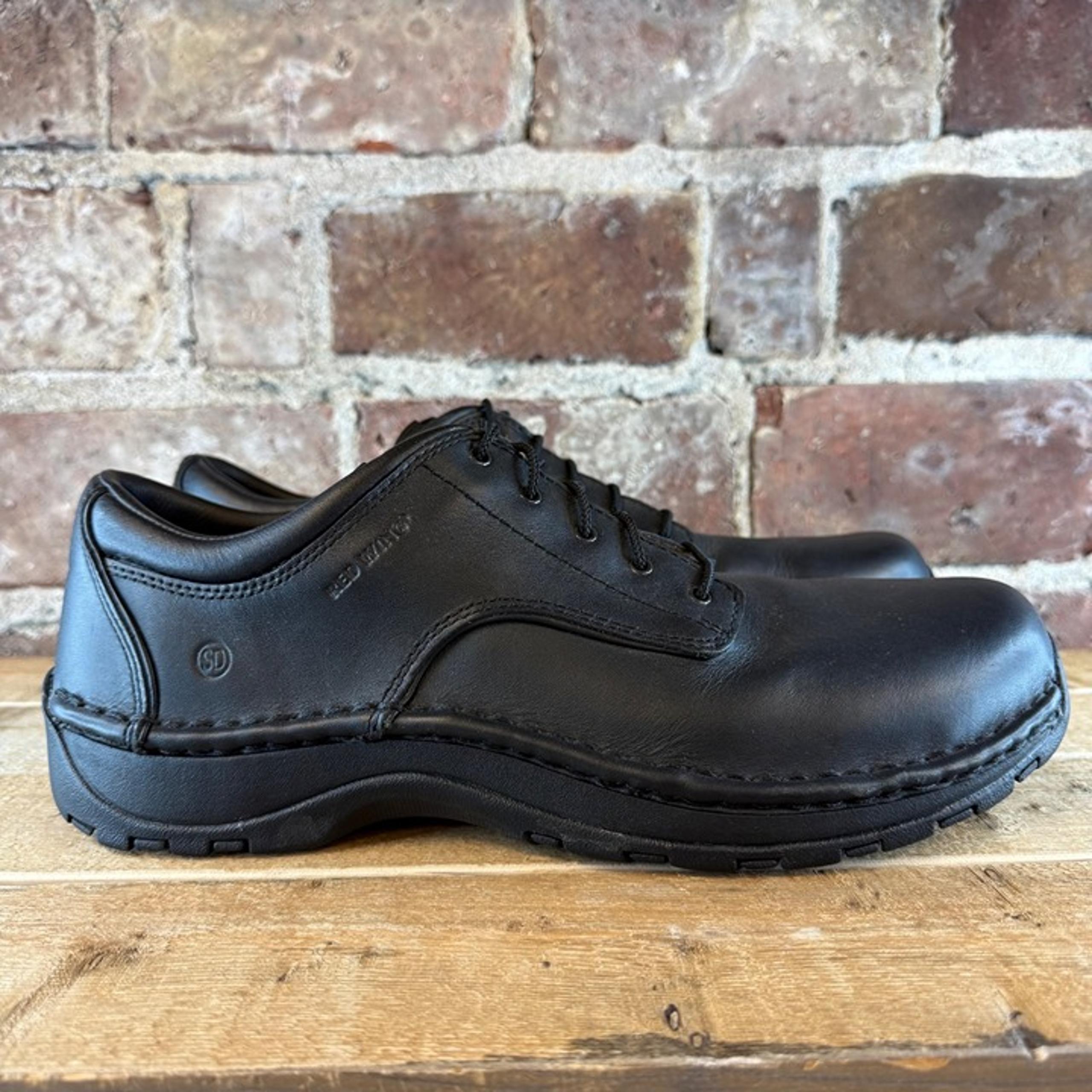 Red Wing Mens Professional Black Leather Lace-Up Shoes Size 12
