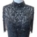 Vintage Nite Line Silk Beaded Fringe Cocktail Dress