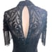 Vintage Nite Line Silk Beaded Fringe Cocktail Dress
