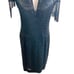 Vintage Nite Line Silk Beaded Fringe Cocktail Dress