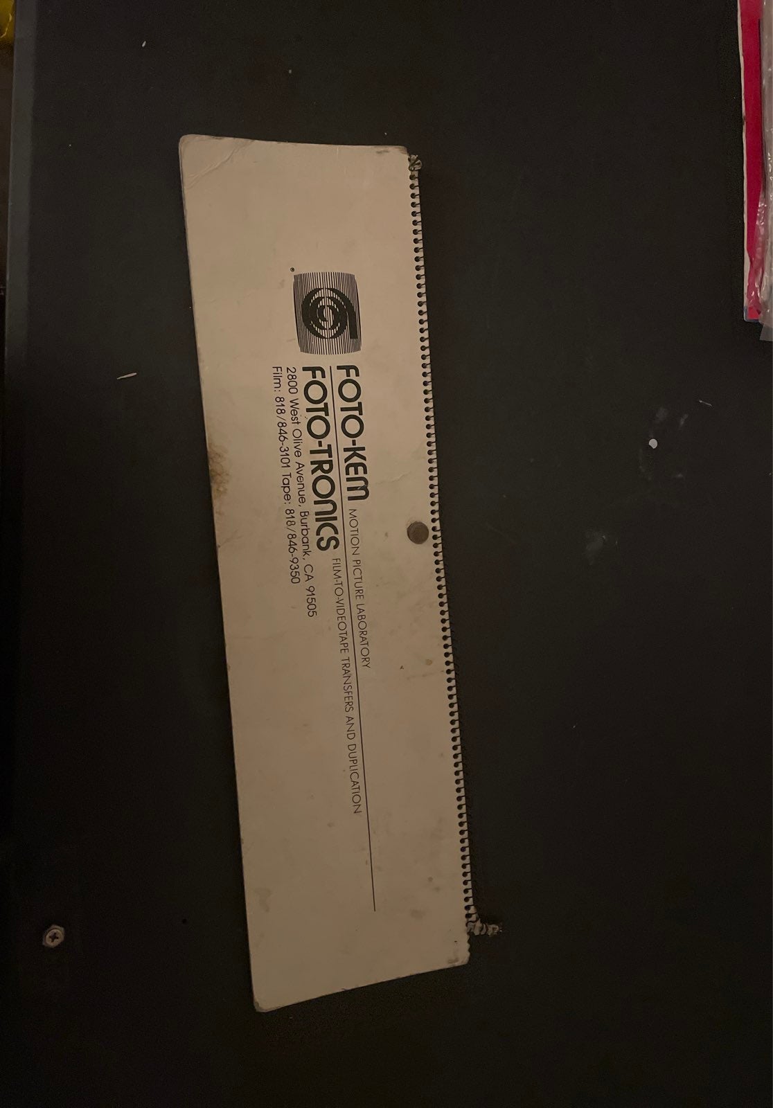 Foto-kem morion pictures laboratory book
