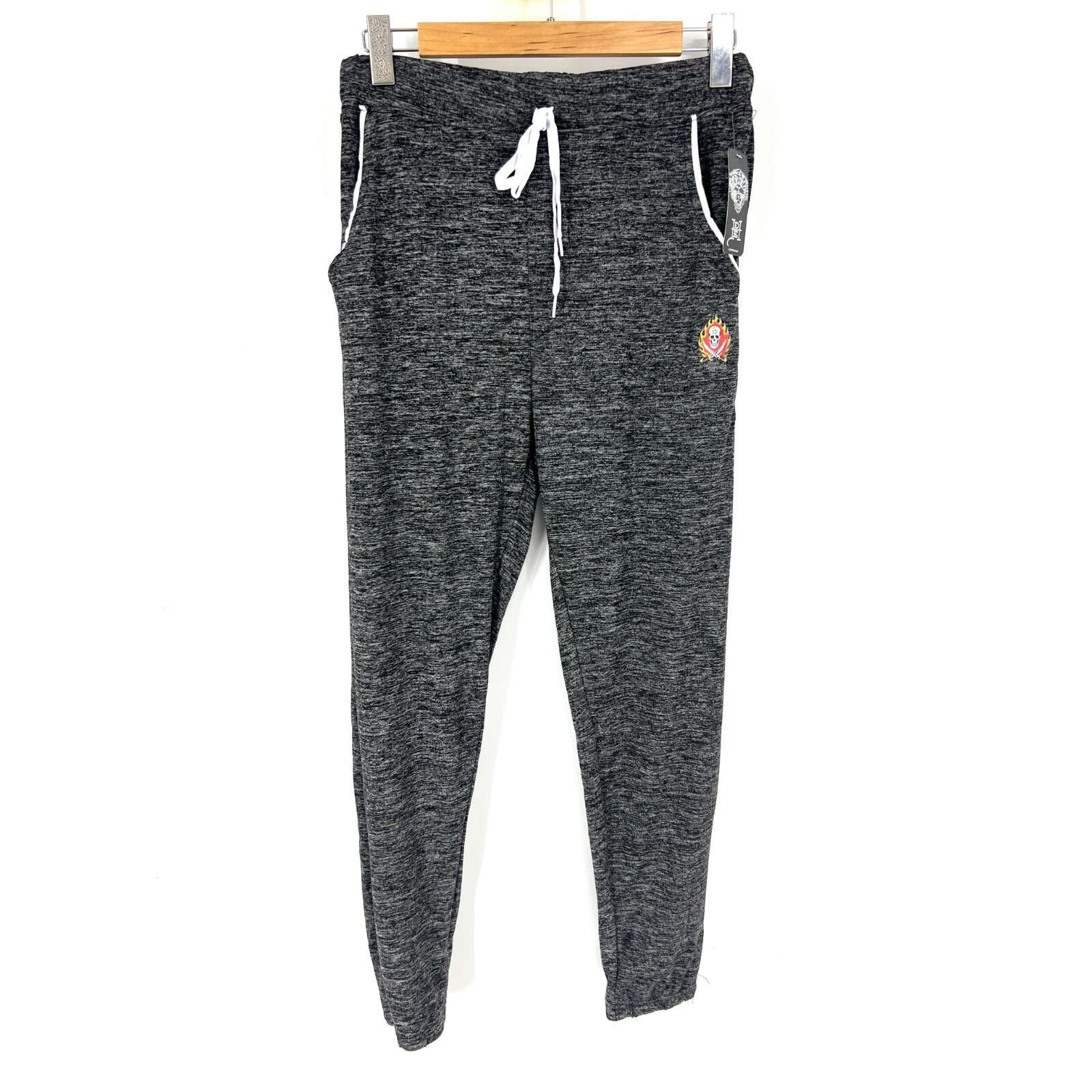 Ed Hardy Micro Modal Jogger Pants Loungewear Mens Size M Heather Gray Pajama