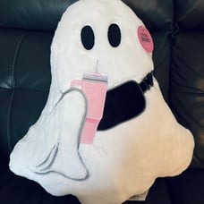Tiktok Viral Demure Plush Pink Stanley Lululemon Ghost pillow NEW!