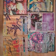Big and small Pokemon cards