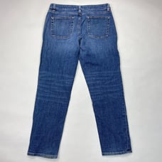 Eileen Fisher Organic Cotton Denim Jeans Women 8 Stretch Flat Front 5 Pocket