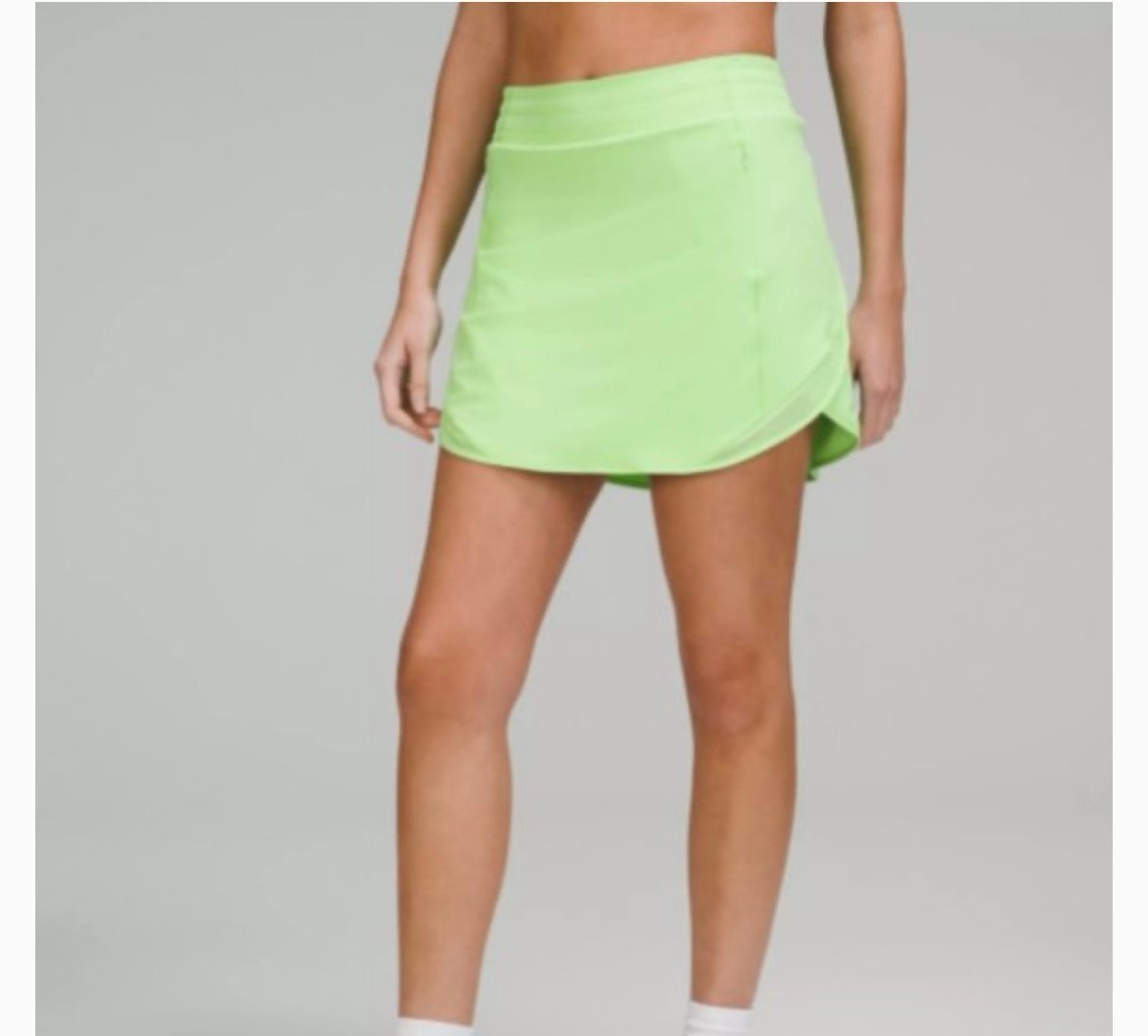 Lululemon Hotty Hot High-Rise Skirt Long, Scream Green Light,
