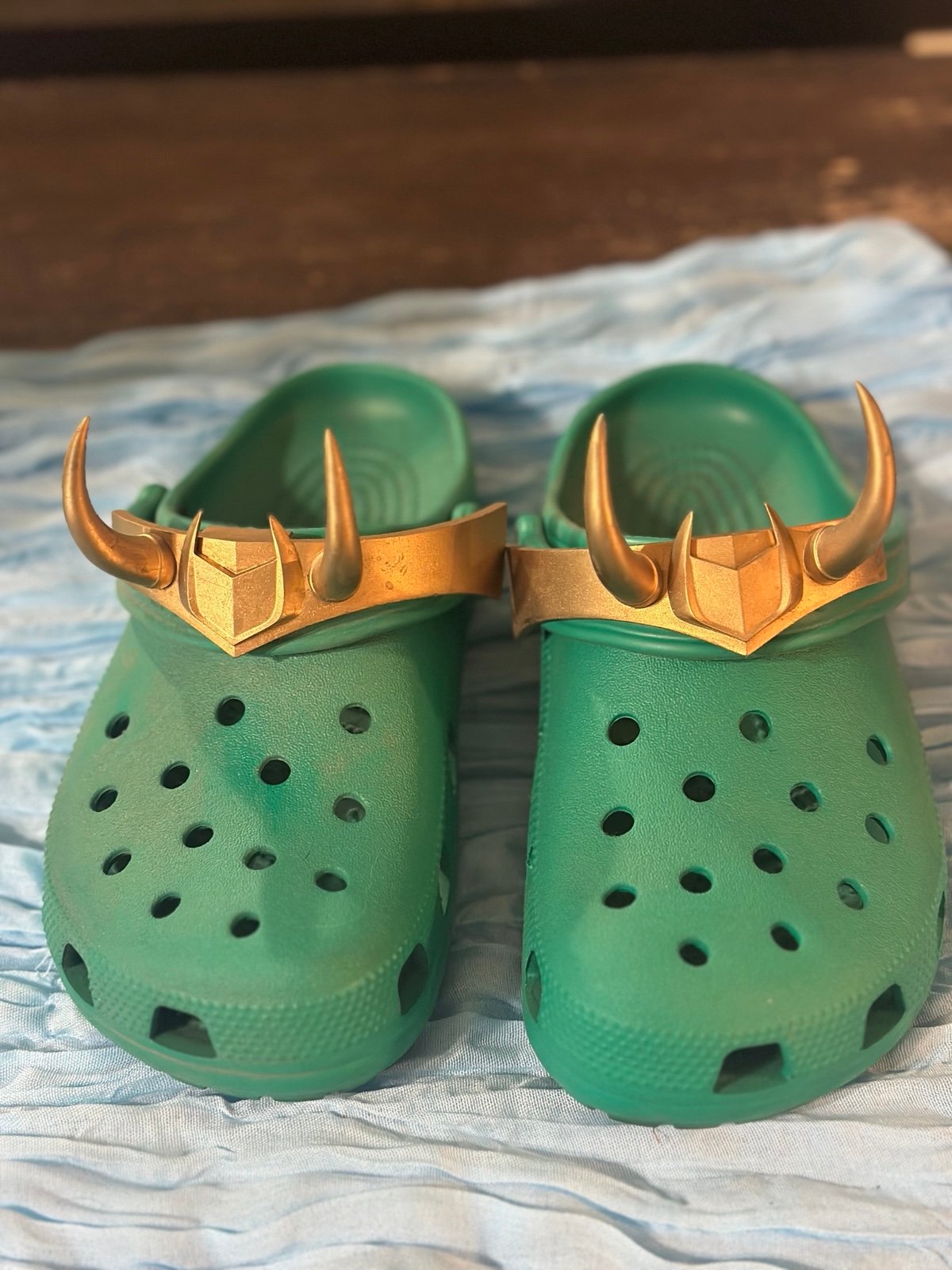 Green rarely worn crocs