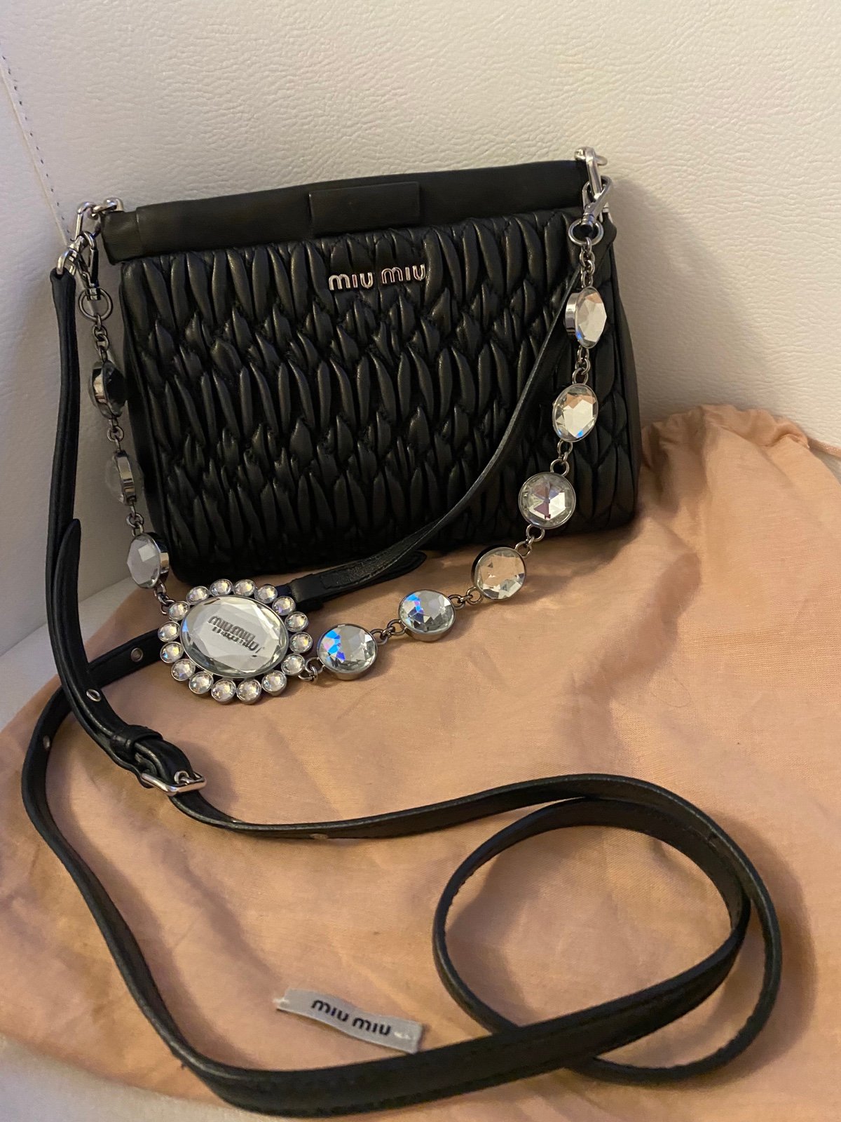MIU MIU Logo Crossbody Bags | Mercari
