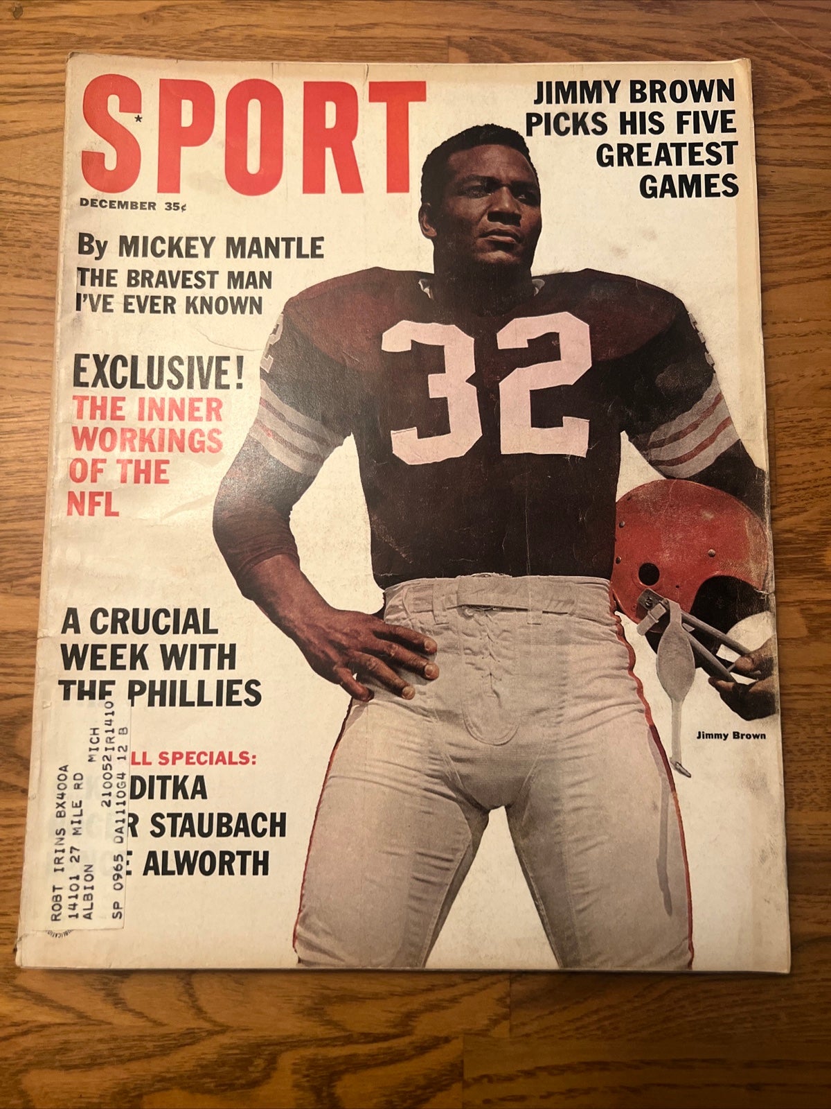 Sport Magazine December 1964 Jim Brown Front Cover. Brooks Robinson