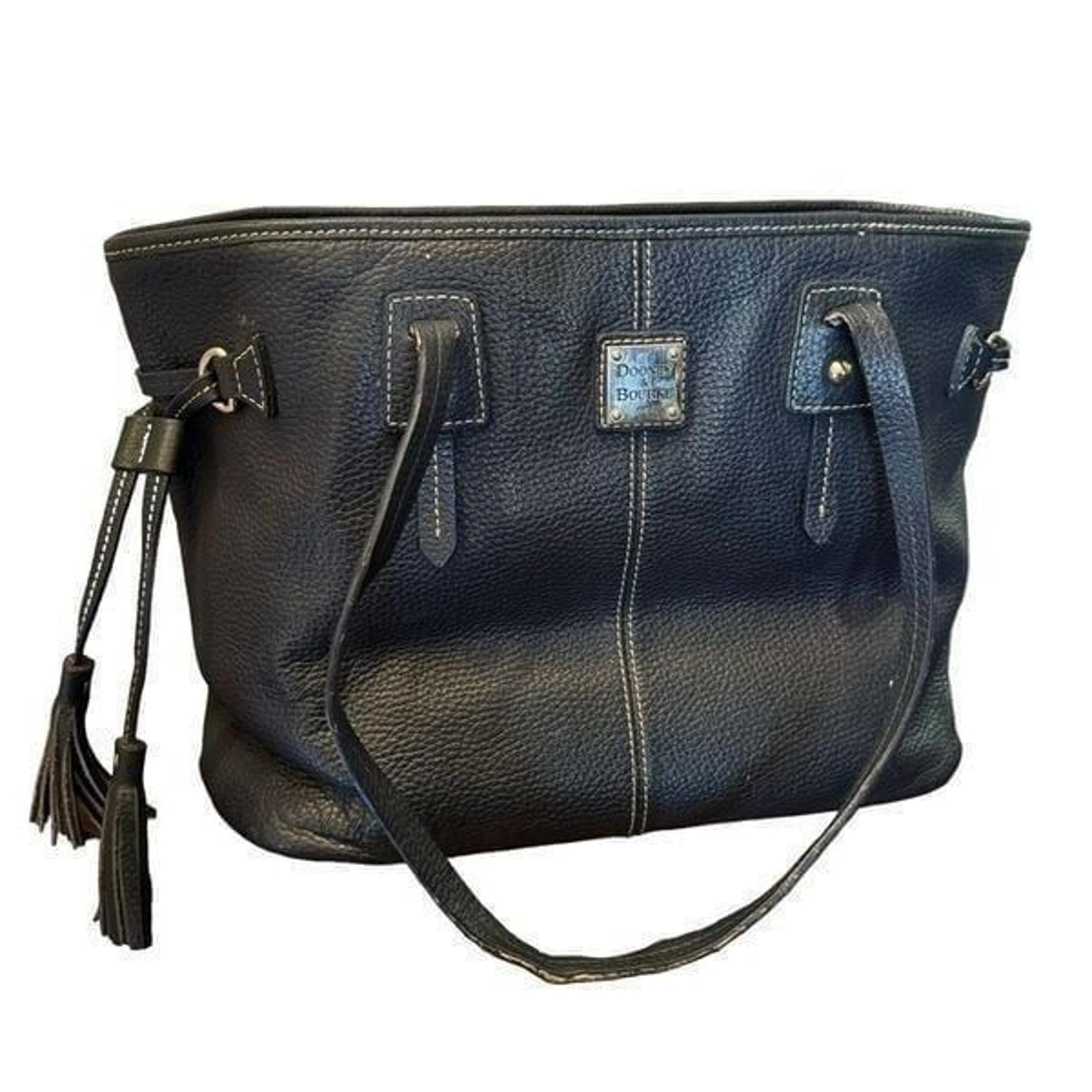 Dooney & Bourke Pebble Grain Charleston Women's Tote, large (Blue) leather