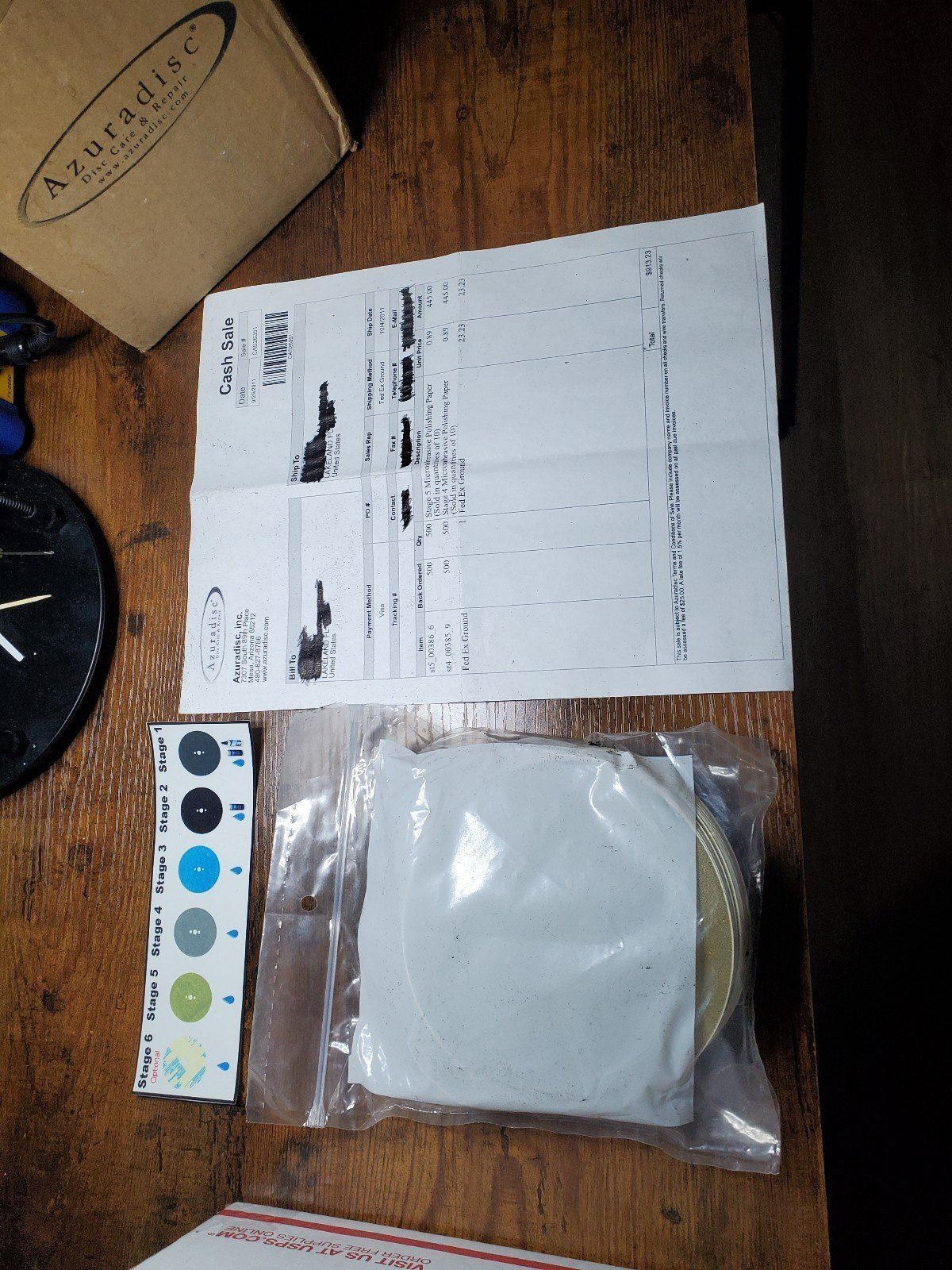 Azura disc 1600 stage 5 disc resurfacing pads