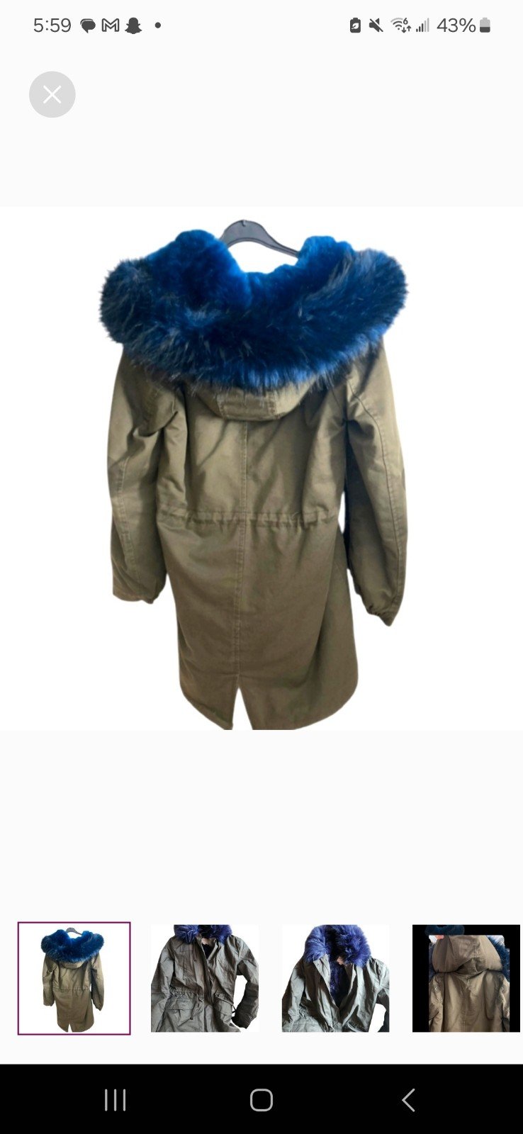 NWOT LOFT BEAUTIFUL ARMY GREEN JACKET FAUX FUR LINED