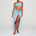 Skims swim sarong skirt in iris blue