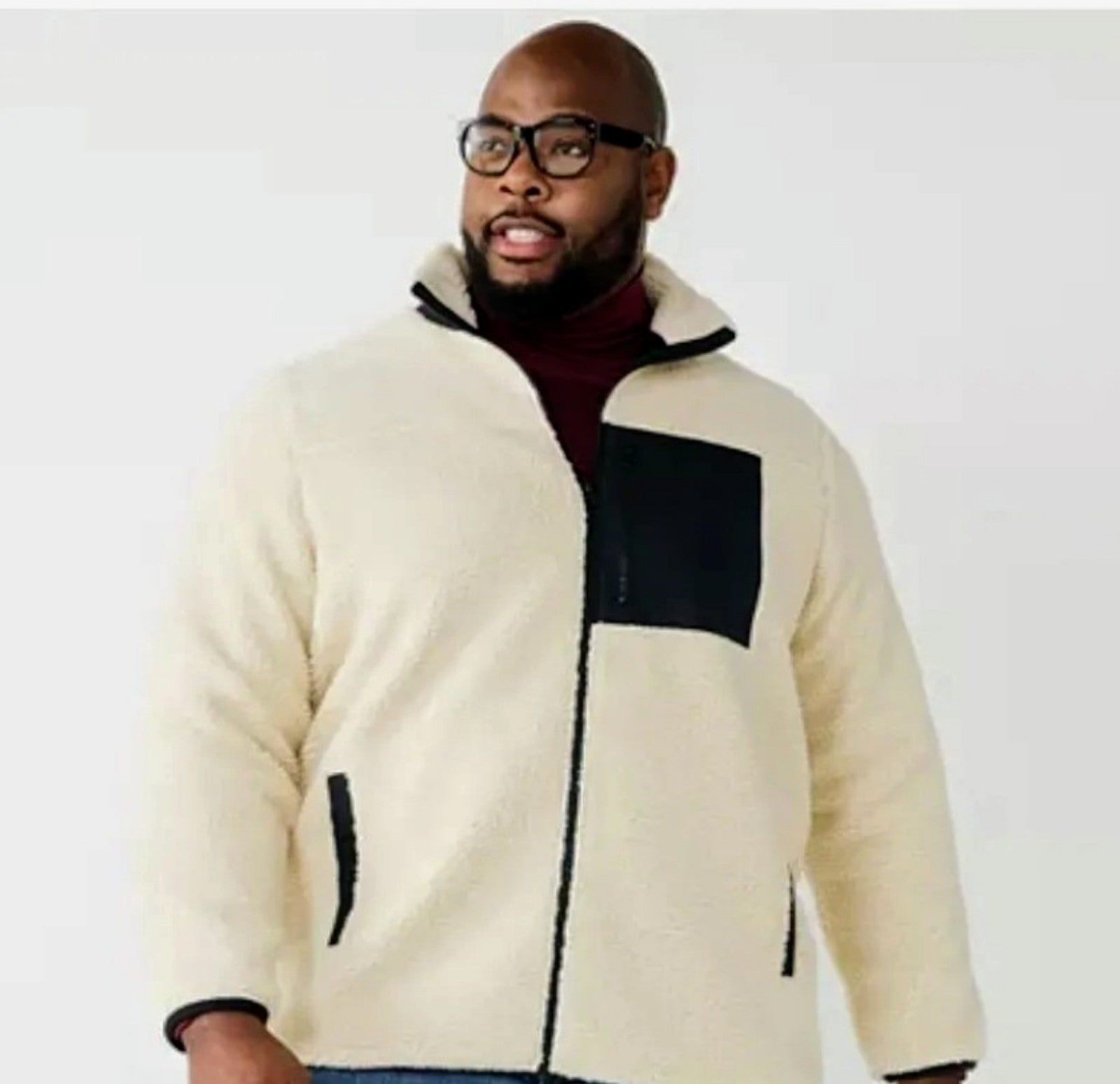 Big & Tall Sonoma Goods For Life® Sherpa Full-Zip Jacket.