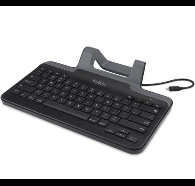 Belkin Apple MFi Certified Wired Tablet Keyboard Stand & Lightning Connector