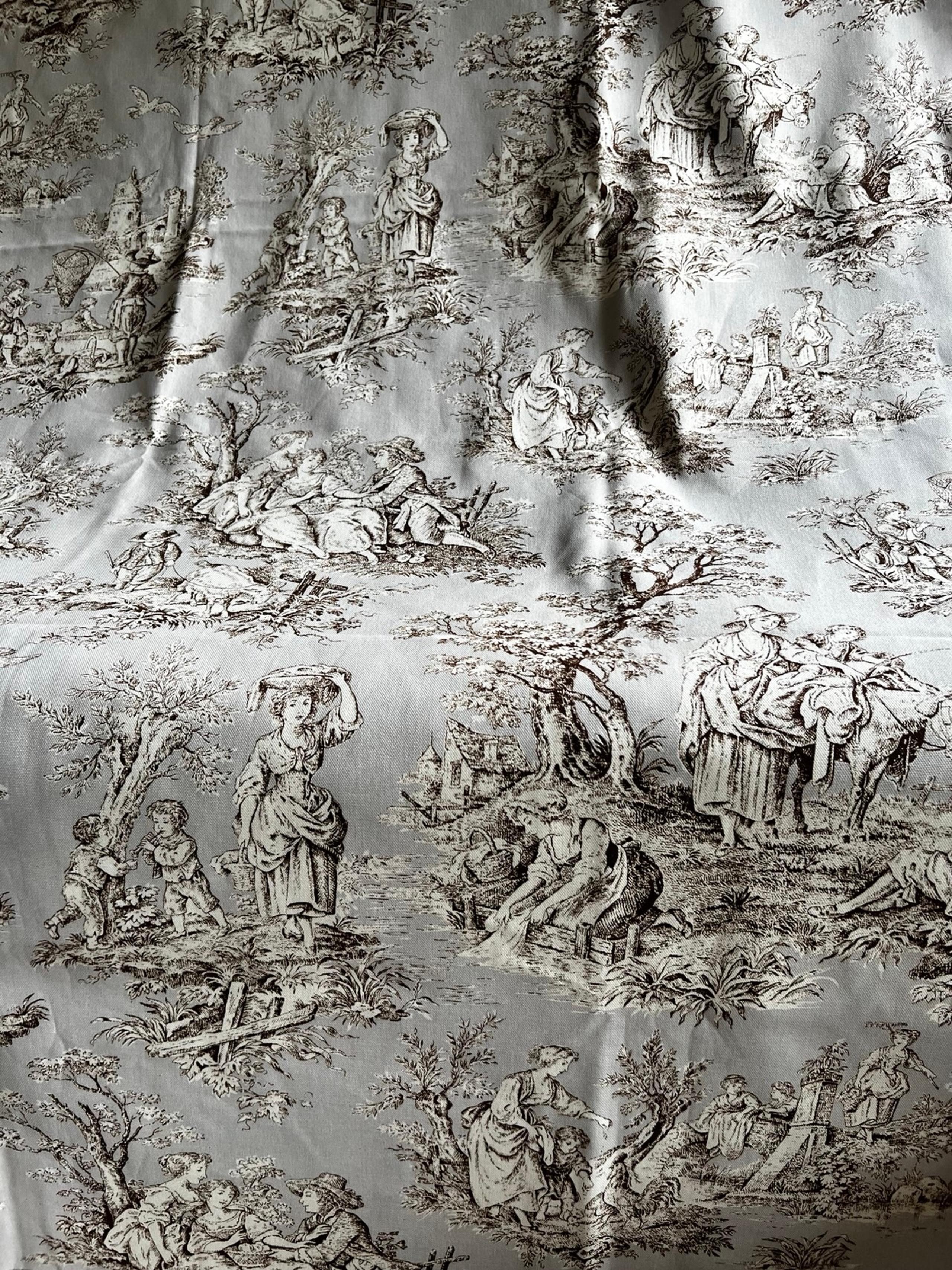 110” wide x 2 yards of Stof “Fontevreaud” Impressions de Nature” Toile Fabric