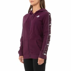 Kappa Banda Durby Violet Zip Up Metallic Logo Hoodie S - NWT