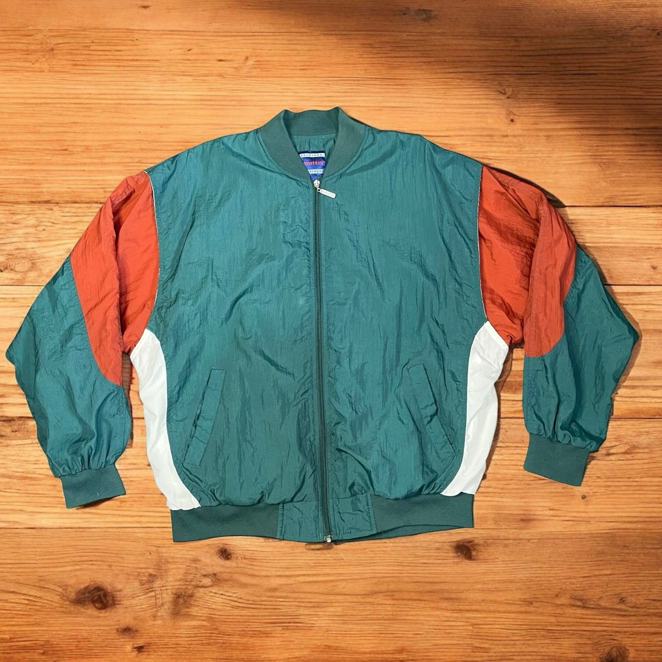 1990’s Bovattini Sportswear Color Block Windbreaker Jacket | Size Large