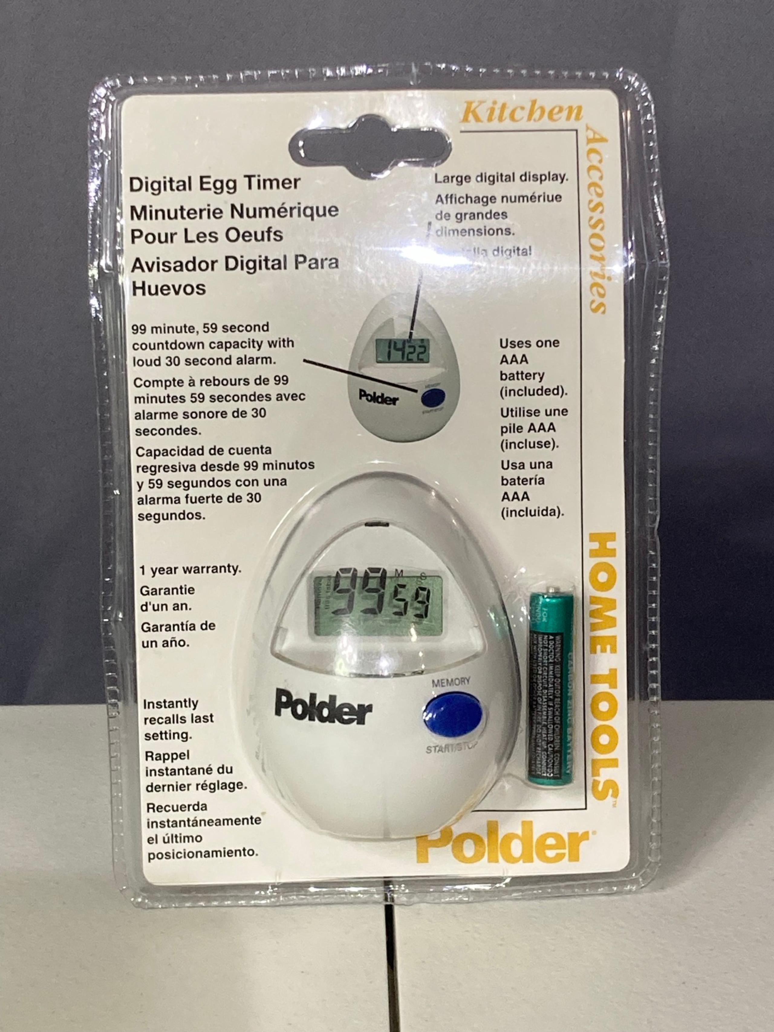 Polder Digital Egg Kitchen Timer Home Tools Baking Cooking Accessories