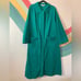 Vintage Robe Shadowline Sleepwear Made In USA Blue Green Teal Polyester Size L