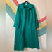 Vintage Robe Shadowline Sleepwear Made In USA Blue Green Teal Polyester Size L