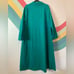 Vintage Robe Shadowline Sleepwear Made In USA Blue Green Teal Polyester Size L