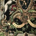 Crest on Black Woven Tapestry Wall Art Hanging Medieval Royal Heraldic Crest