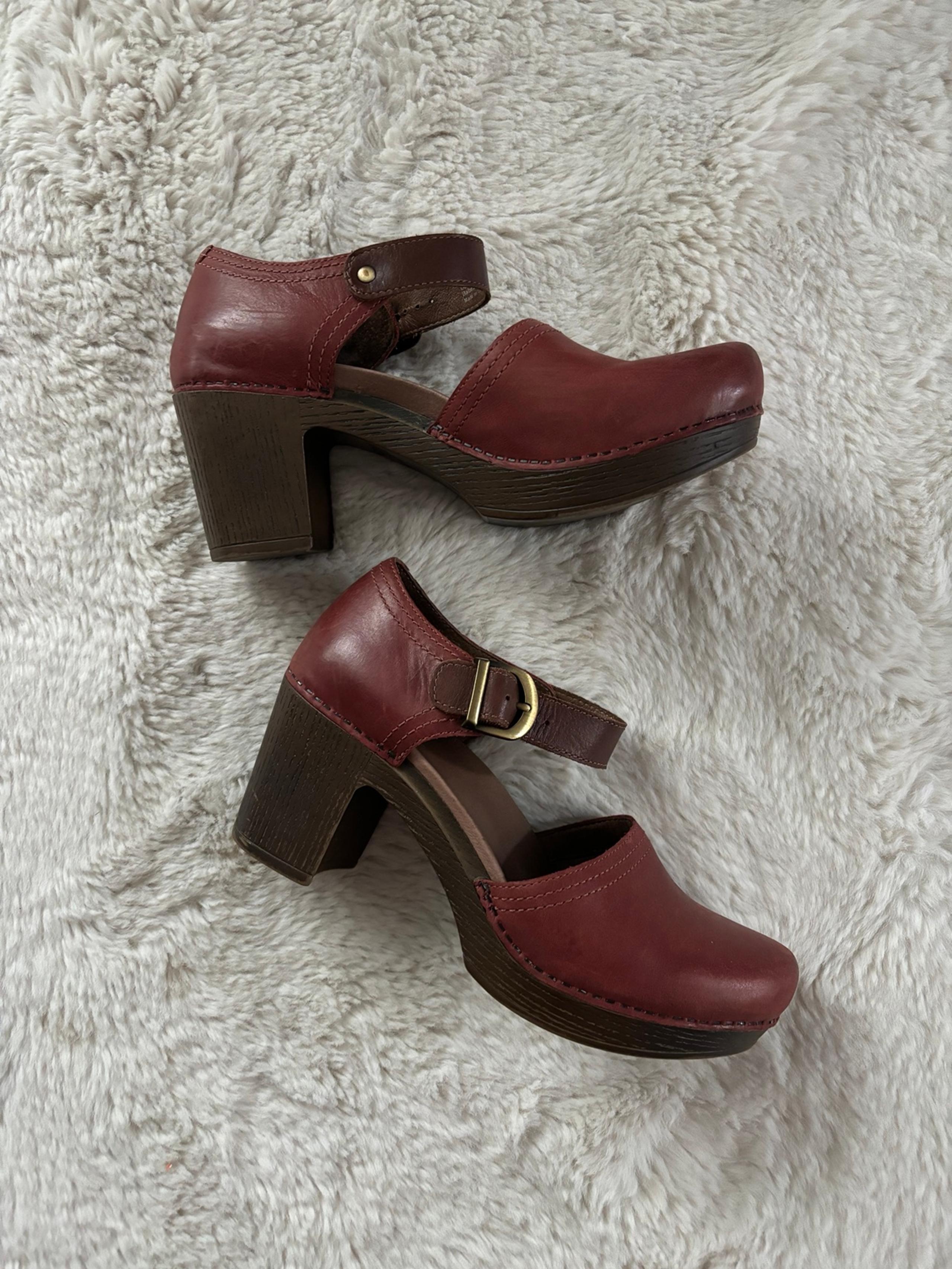 Dansko - Red Leather Darlene Mary Jane Pumps Heeled Shoes