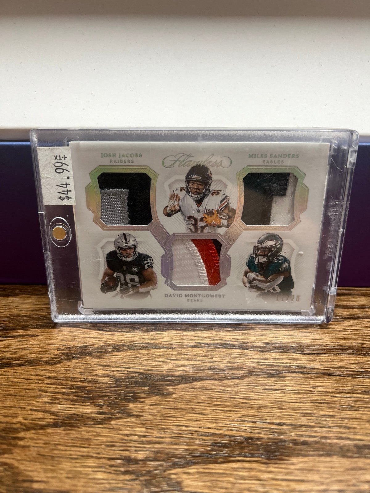 2019 Jacobs Montgomery Sanders Flawless Rookie Triple Patch RC 11/20 Sp MINT