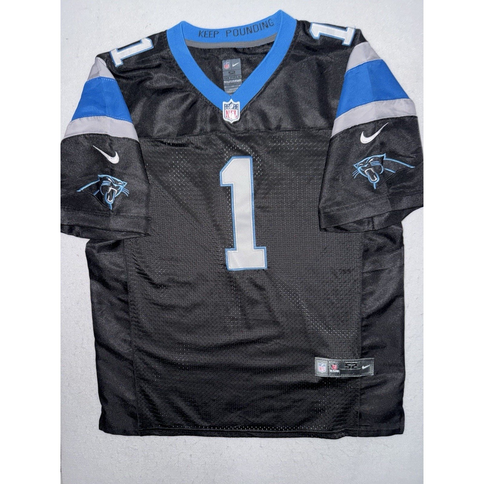 Nike On Field Cam Newton #1 Carolina Panthers Size 52 XL NFL Jersey Stitched