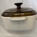 CorningWare~Beige Abundance 1.5 LT Fruit Casserole Baking Dish w/ Pyrex Lid
