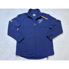 St. Louis Blue Jacket Mens Medium Fanatics Authentic Pro Full Zip Black NHL