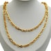 Bellezza Gold Tone Necklace Italy Oval Link Chain Vintage 33 Long Jewelry