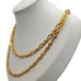 Bellezza Gold Tone Necklace Italy Oval Link Chain Vintage 33 Long Jewelry