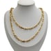 Bellezza Gold Tone Necklace Italy Oval Link Chain Vintage 33 Long Jewelry