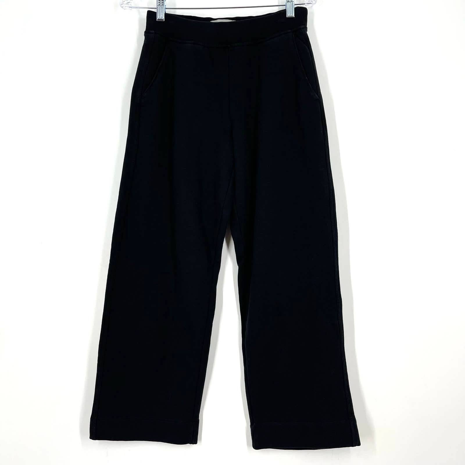Everlane The Track High Waist Pant Black 100% Organic Cotton online Size Small