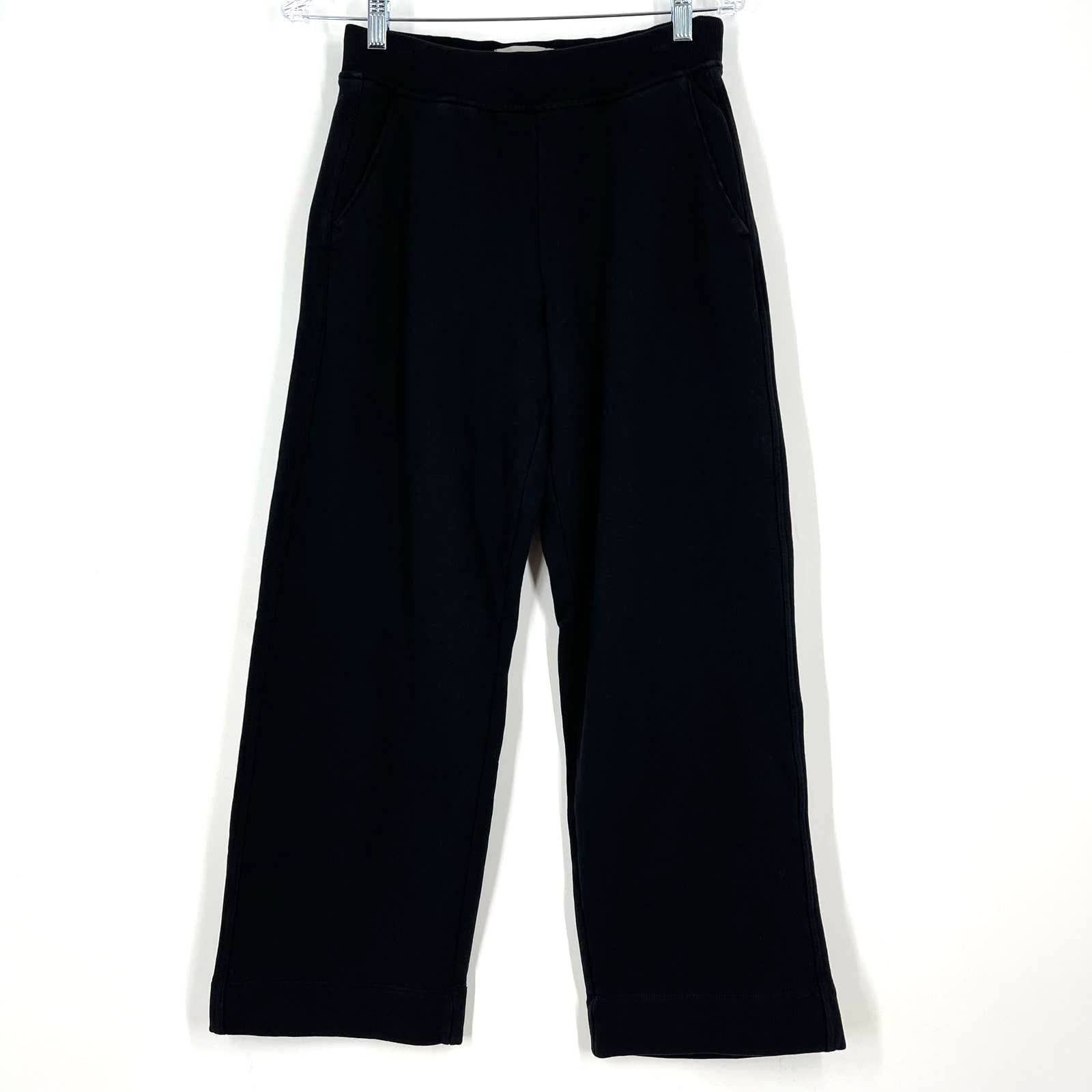 Everlane The Track High Waist Pant Black 100% Organic Cotton online Size Small