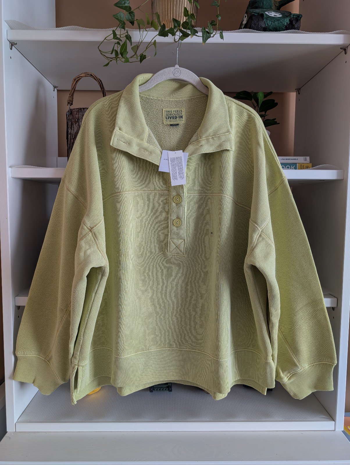 American Eagle AE Big Hug Henley Sweatshirt