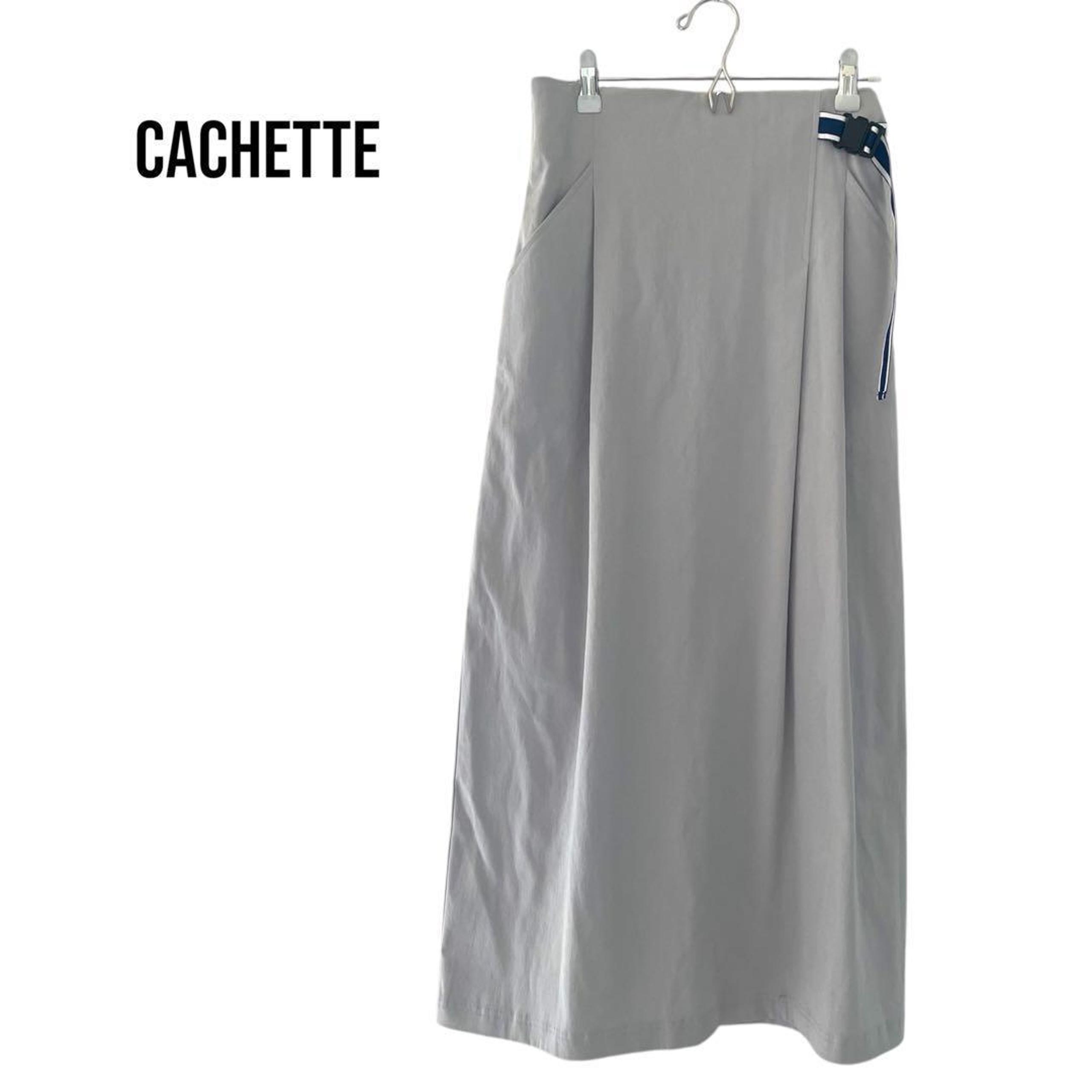 cachette Waist Elastic Long Skirt Cotton Casual