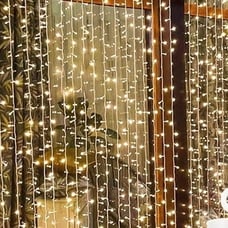 300 LED Curtain Lights Wedding Backdrop Party Decór