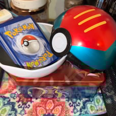 Poké Ball Tin Display with 50 Pokémon cards