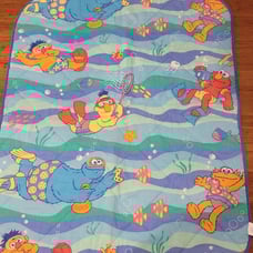 sesame street workshop vintage toddler comfort blanket