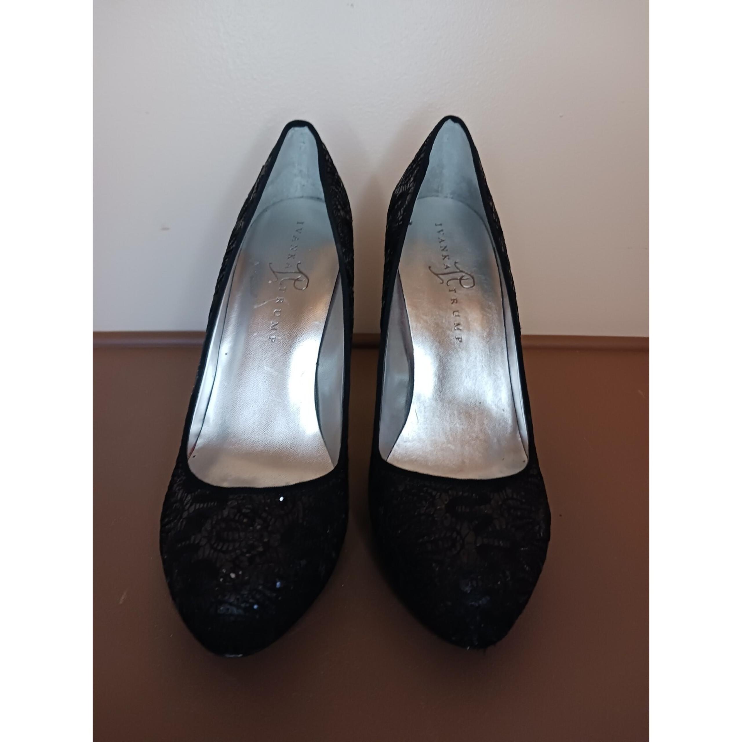 Ivanka TRUMP BLACK LACE & Sparkle Stilletto High Heel Pump Shoes 9