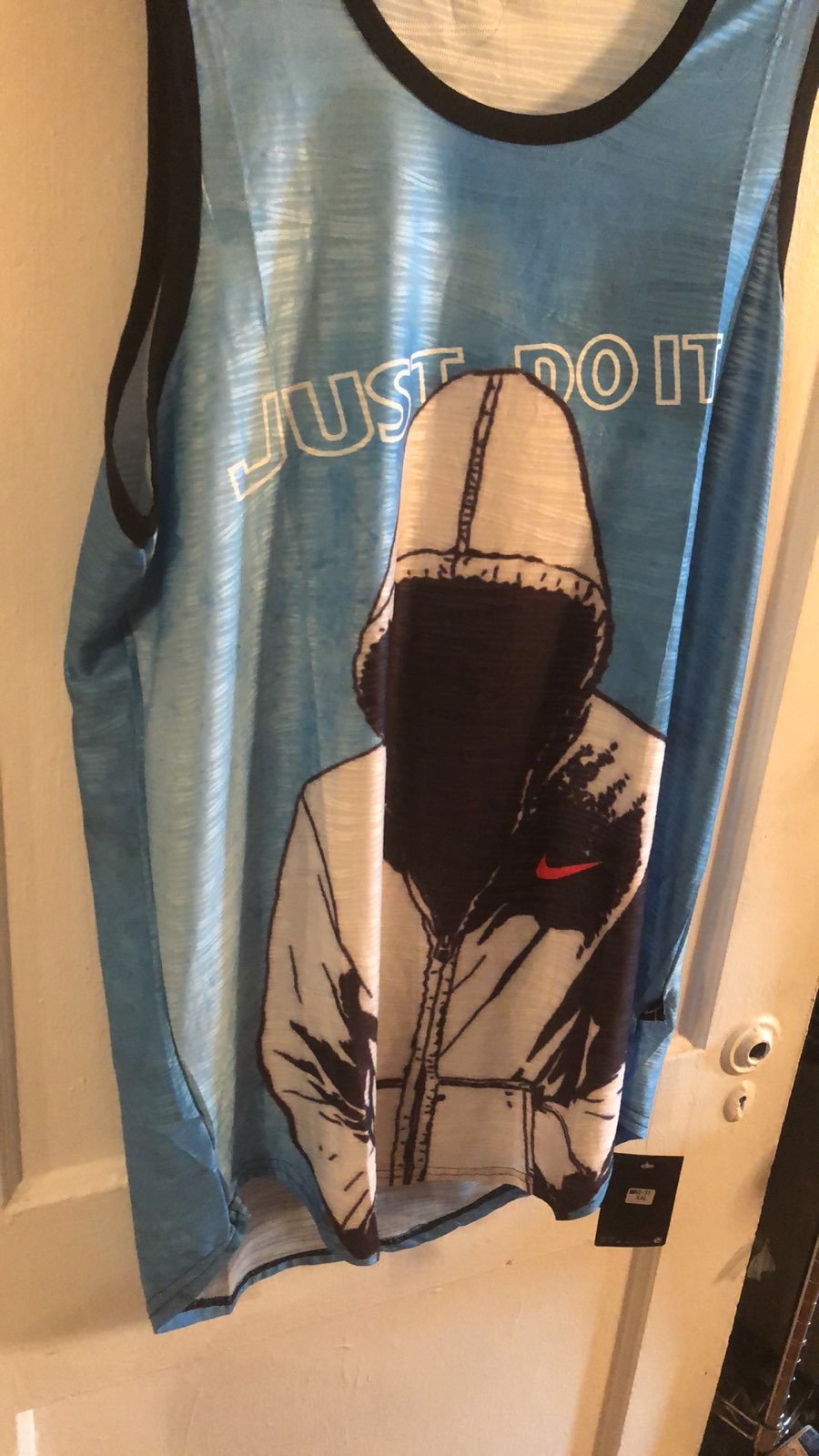 nike just do it Tank Top Size XXL With Refective Olympic Jacket Printed On Front