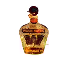 New Washington Commanders Designer Glass Bottle w/ Lights *Unique Gift Idea